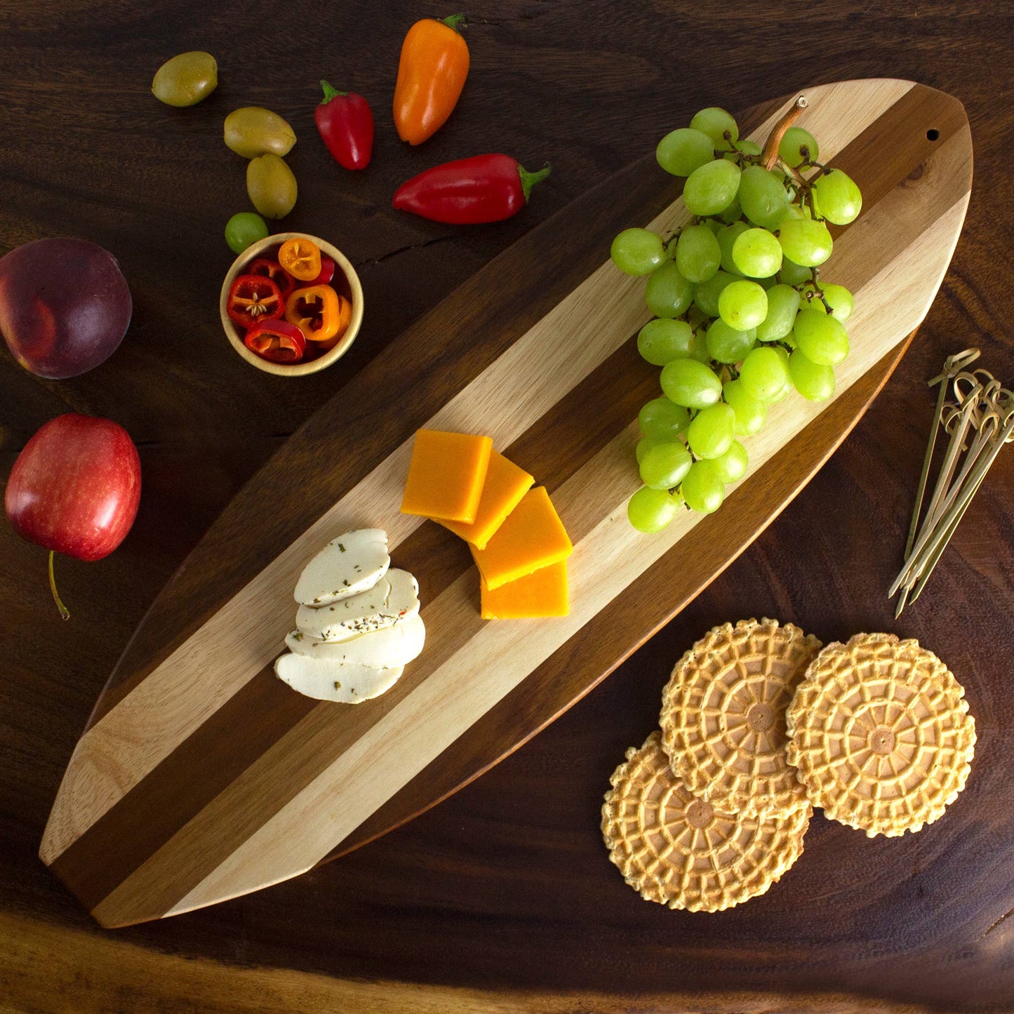 Rock & Branch® Shiplap Series Surfboard Serving Board