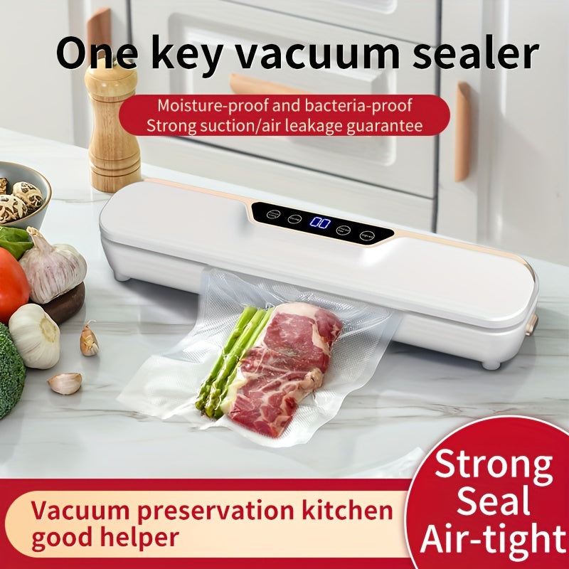 New LCD touch screen household food automatic vacuum sealing machine with high suction force and simple operation